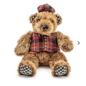 Mackenzie Childs Tartastic‎ Mac the Bear plush animal